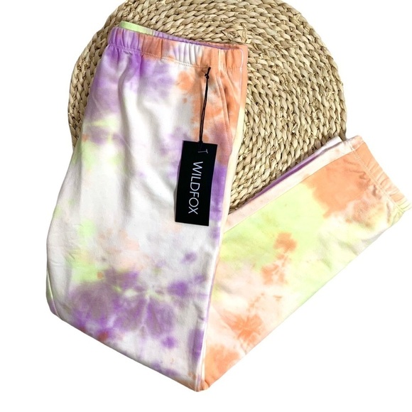 Wildfox Tie Dye Sherbet Jogger Rory Sweatpants Size Medium - Picture 17 of 17